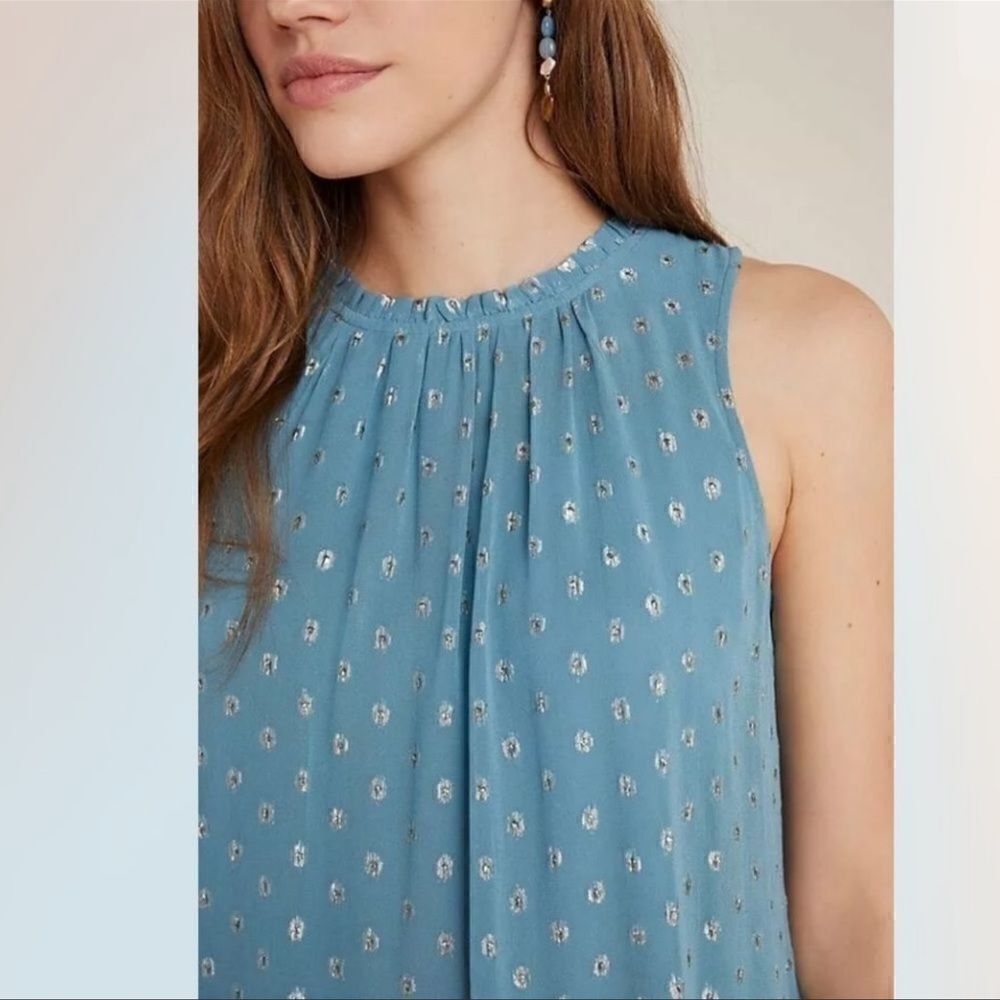 Anthropologie - Blue Natalie Flounced Tunic Dress - Picture 4 of 7